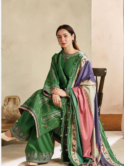 Emerald Green Luxury Embroidered 3-Piece Suit