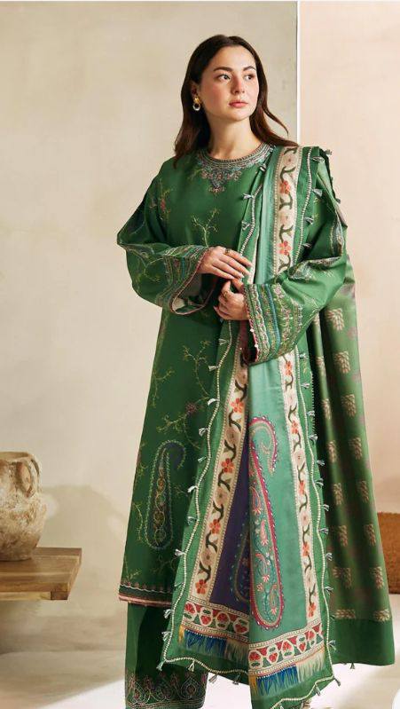 3 PIECE EMBROIDERED DHANAK UNDERSTAND