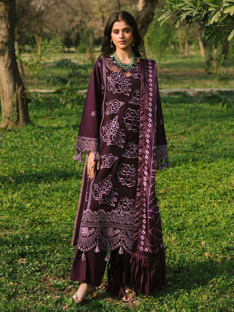 3 PIECE UNSTITCHED EMBROIDERED DHANAK COLLECTION