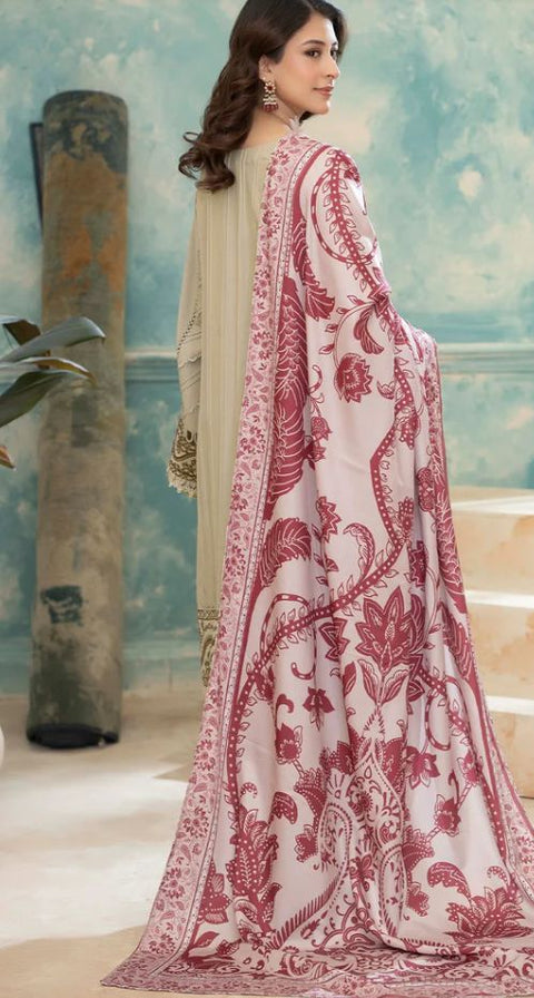 3 PIECE UNSTITCHED EMBROIDERED WINTER DHANAK COLLECTION