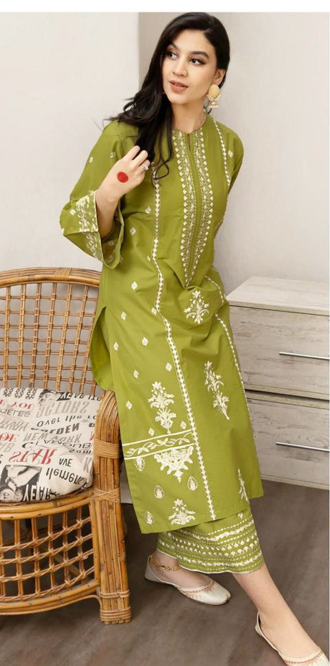 2 PIECE EMBROIDERED DHANAK UNDERSTAND