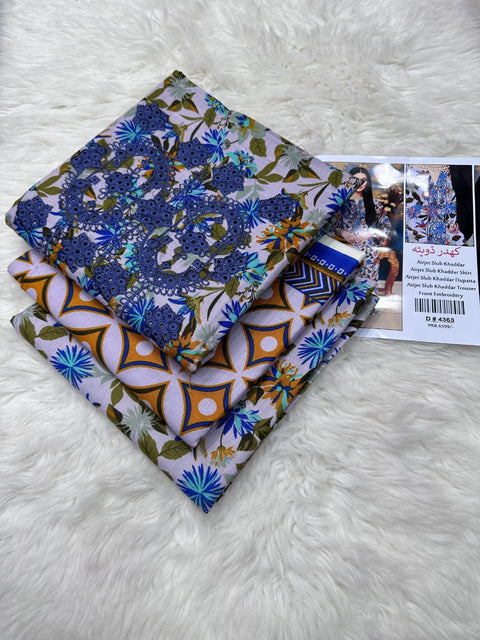 3 PIECE UNSTITCHED PRINTED EMBROIDERED KHADDAR COLLECTION