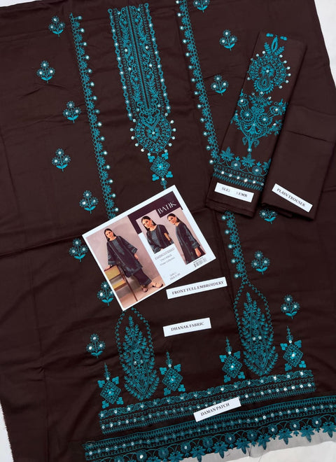 2 PIECE UNSTITCHED EMBROIDERED WINTER COLLECTION DHANAK