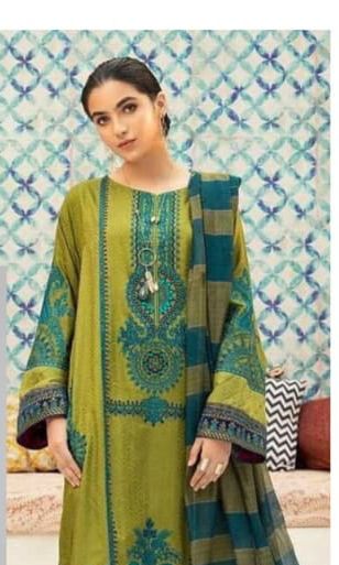 3 PIECE UNSTITCHED EMBROIDERED WINTER COLLECTION DHANAK