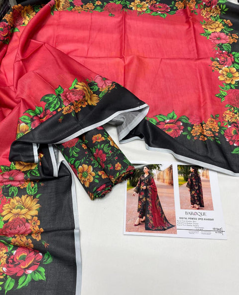 3 PIECE UNSTITCHED PRINTED KHADDAR WINTER COLLECTION