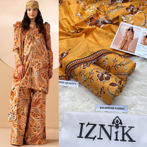 3 PIECE UNSTITCHED PRINTED KHADDAR WINTER COLLECTION