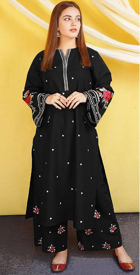 2 PIECE EMBROIDERED DHANAK UNDERSTAND