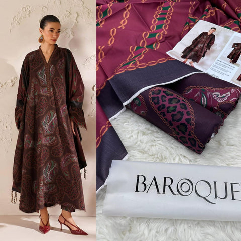 3 PIECE UNSTITCHED PRINTED KHADDAR WINTER COLLECTION