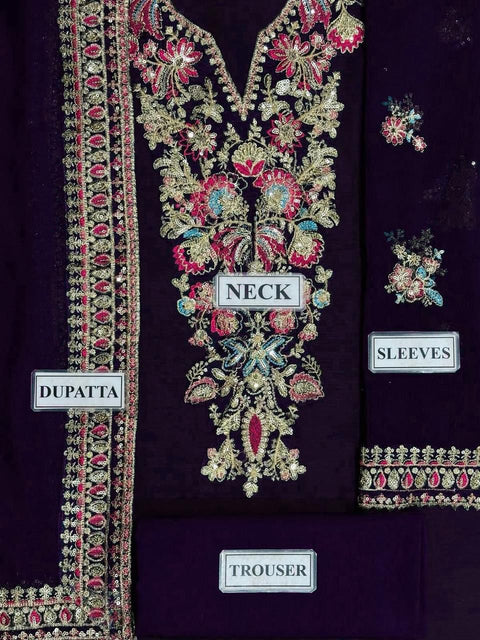 3 PIECE UNSTITCHED EMBROIDERED FANCY COLLECTION