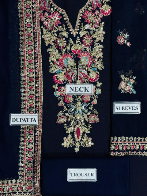 3 PIECE UNSTITCHED EMBROIDERED FANCY COLLECTION