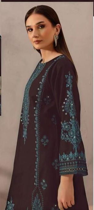 2 PIECE UNSTITCHED EMBROIDERED WINTER COLLECTION DHANAK