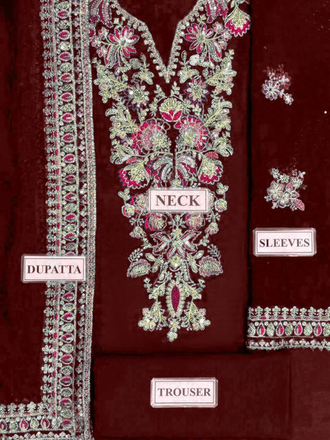 3 PIECE UNSTITCHED EMBROIDERED FANCY COLLECTION