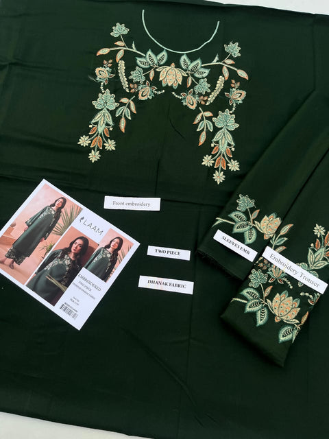 2 PIECE UNSTITCHED EMBROIDERED WINTER COLLECTION DHANAK