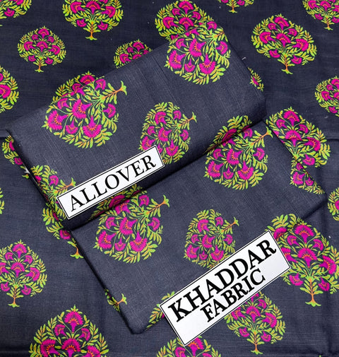 2 PIECE UNSTITCHED PRINTED KHADDAR WINTER COLLECTION