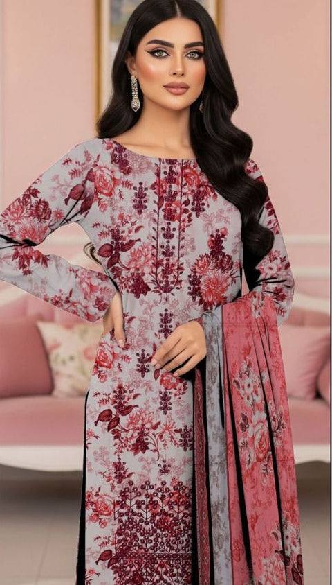 3 PIECE UNSTITCHED EMBROIDERED WINTER KHADDAR COLLECTION