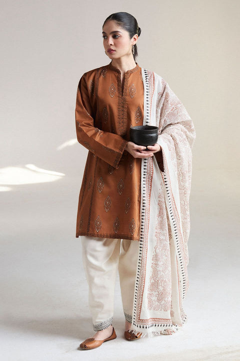 3 piece embroidered winter Dhanak UNSTITCHED